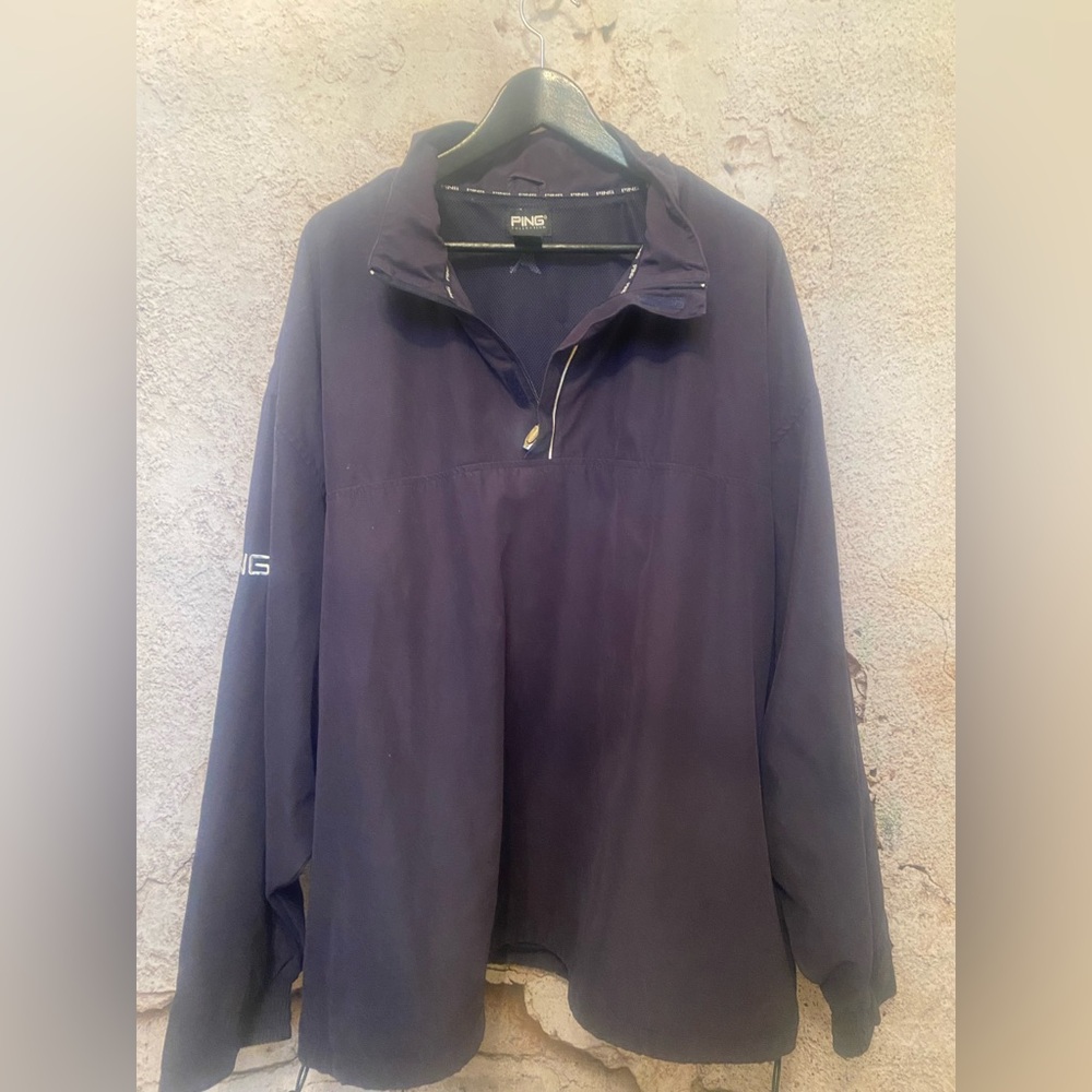 MENS PING Navy Windbreaker